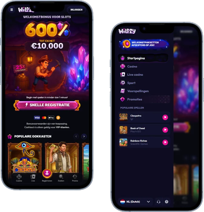Wildzy Casino Mobiele versie